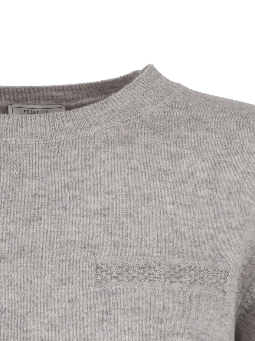 Peserico Soft Knitted Sweater With Crew Neckline