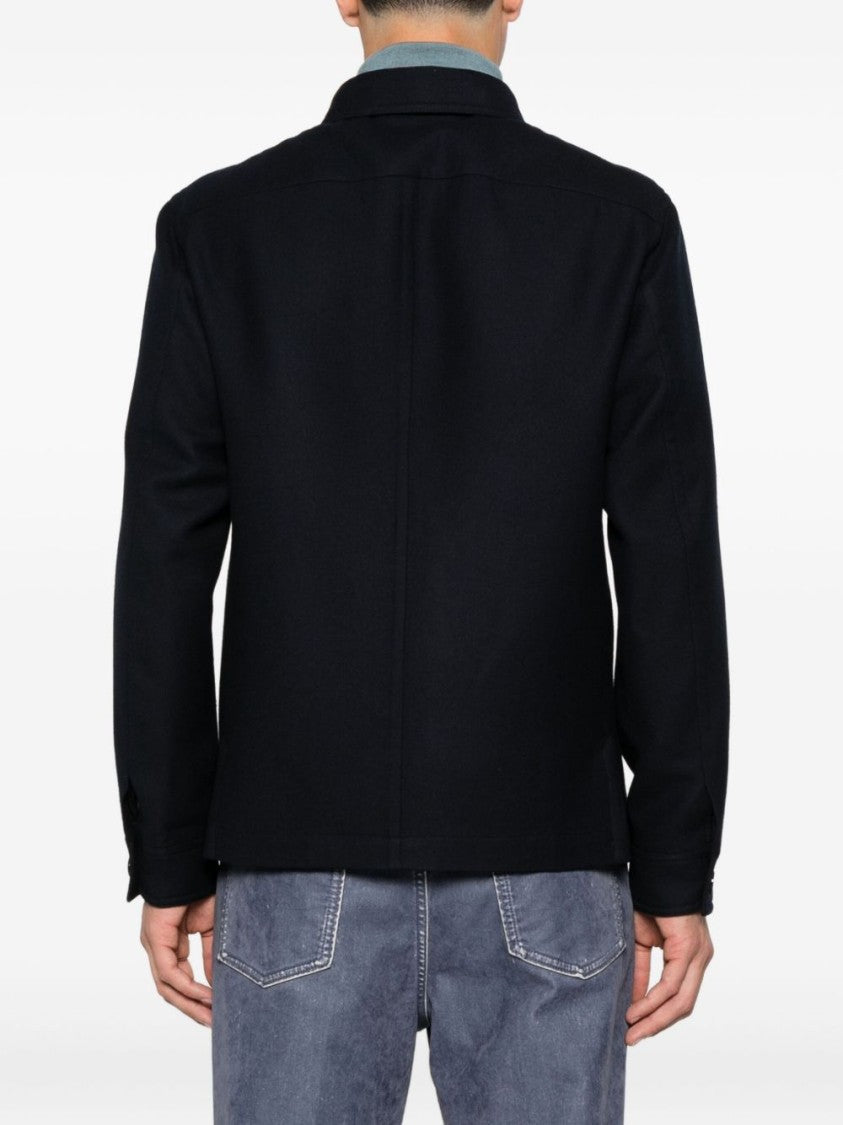 Tom Ford Double Splittable Light Wool Chest Pocket Outershirt