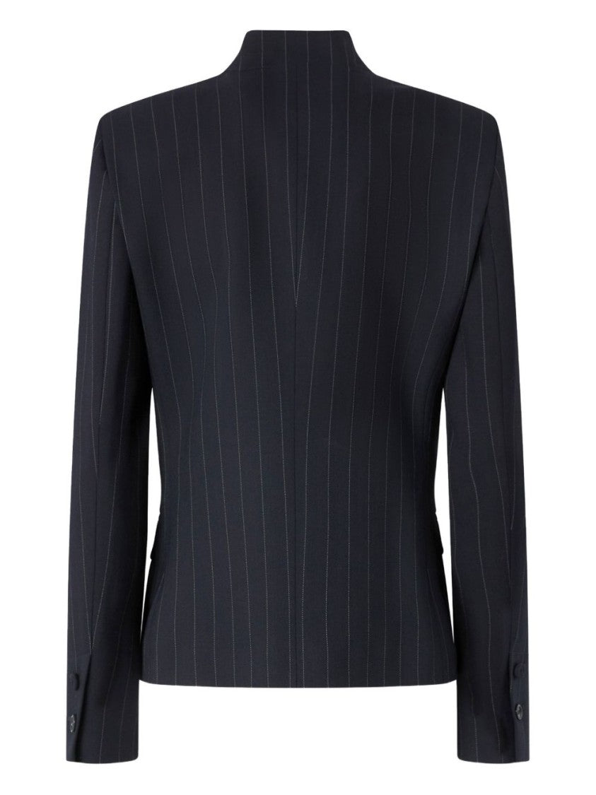 Pinko Tailored Pinstripe Blazer With Structured Shoulders