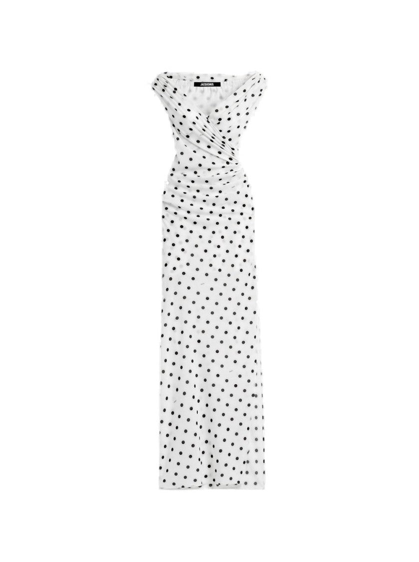 Jacquemus Rita  Long Dress White And Black