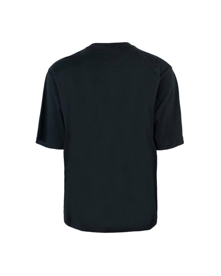 Marni Blue T-Shirt With Logo Embroidery