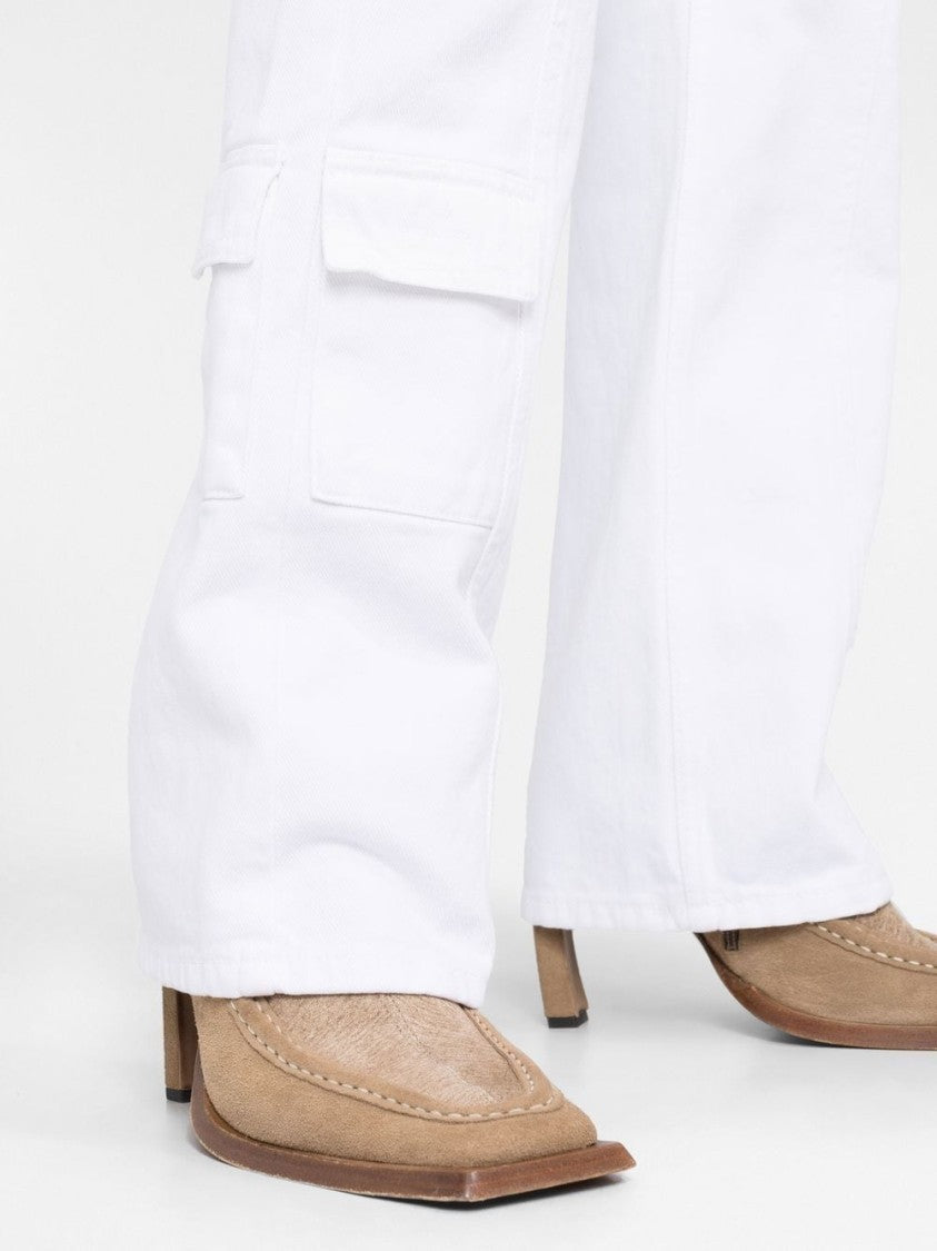 Isabel Marant Cargo Pocket Straight-Leg Denim Jeans
