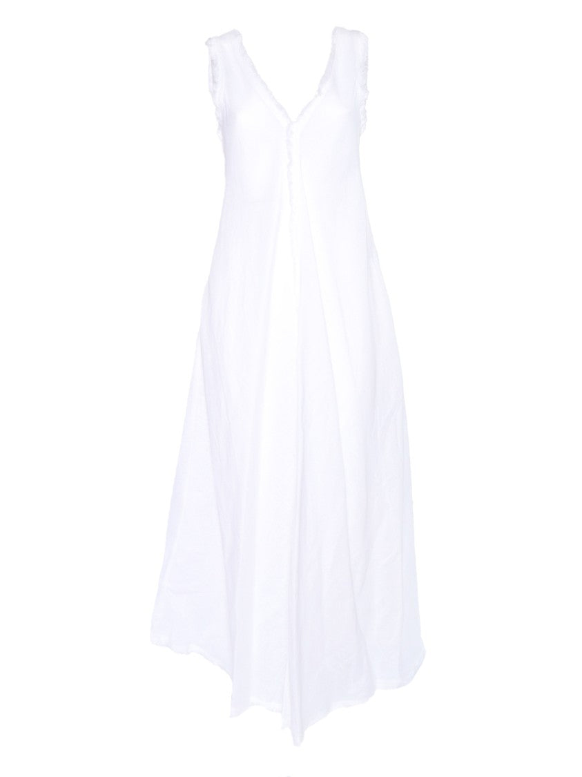 P.A.R.O.S.H. Flowing Maxi Dress With Deep V-Neckline