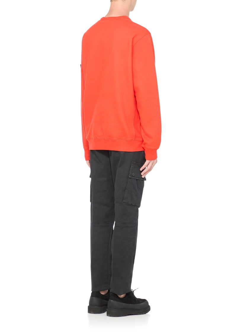 Stone Island Orange Stone Island Cotton Sweatshirt