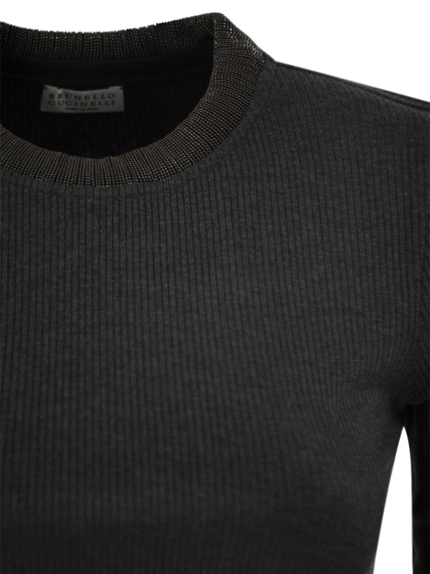 Brunello Cucinelli Ribbed Stretch Cotton Jersey