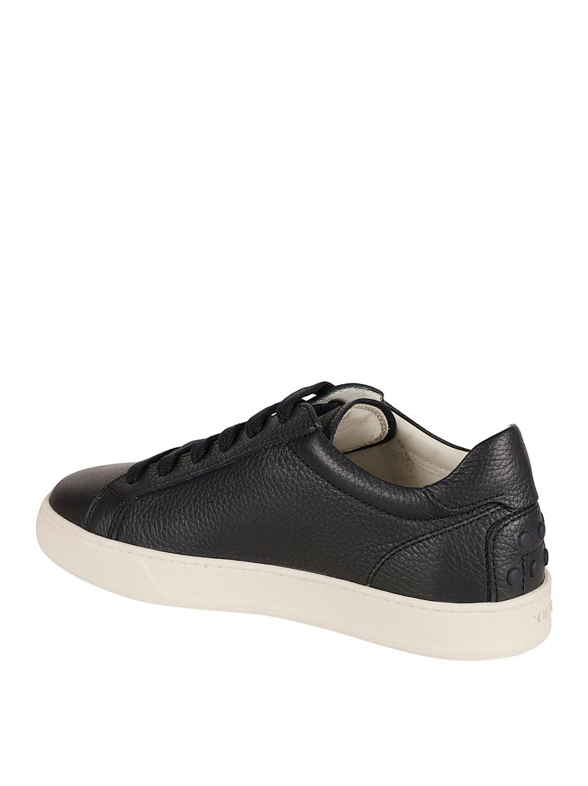 Tod's Calfskin Sneakers With Embossed Pebbles