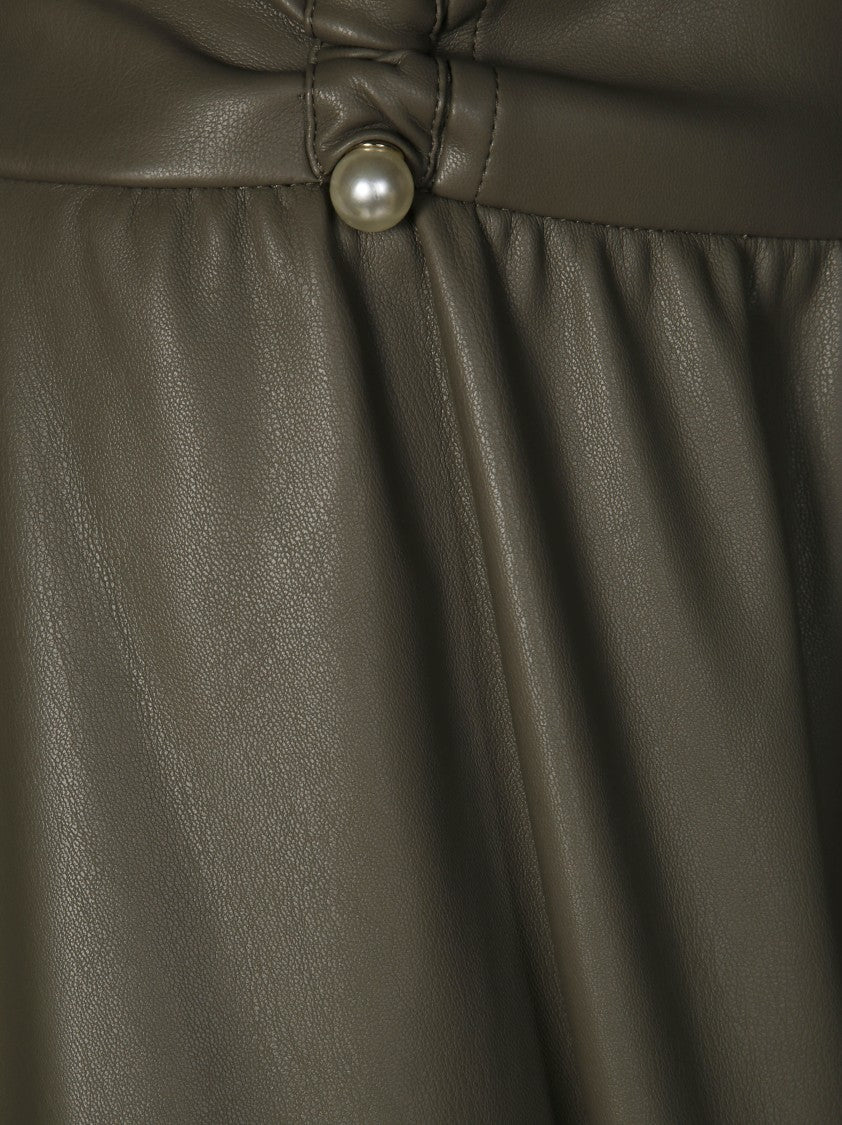 Liu Jo Knee-Length Eco-Friendly Leather Midi Skirt