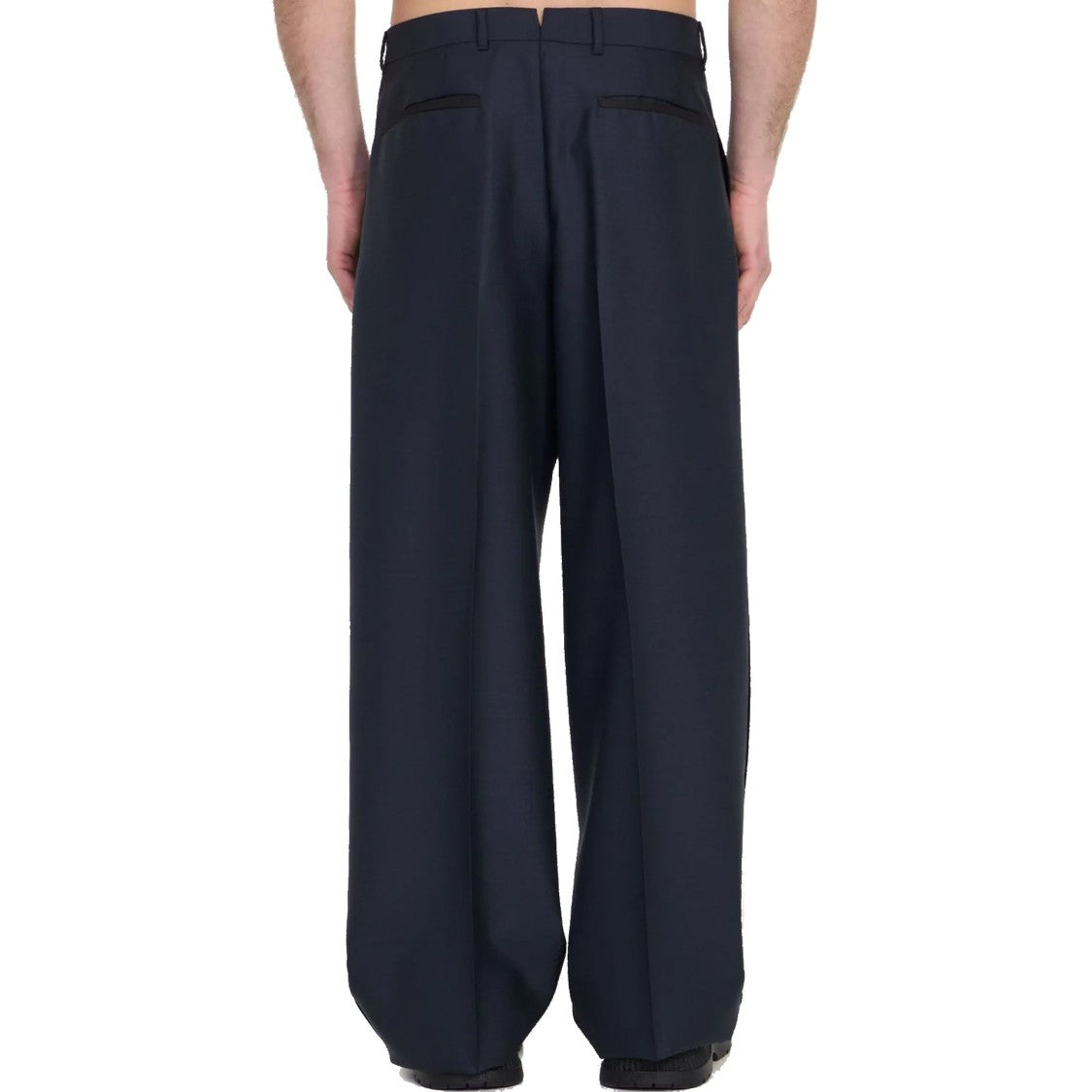 Dior Tailored Wool Pants With High Waist And Wide Legs