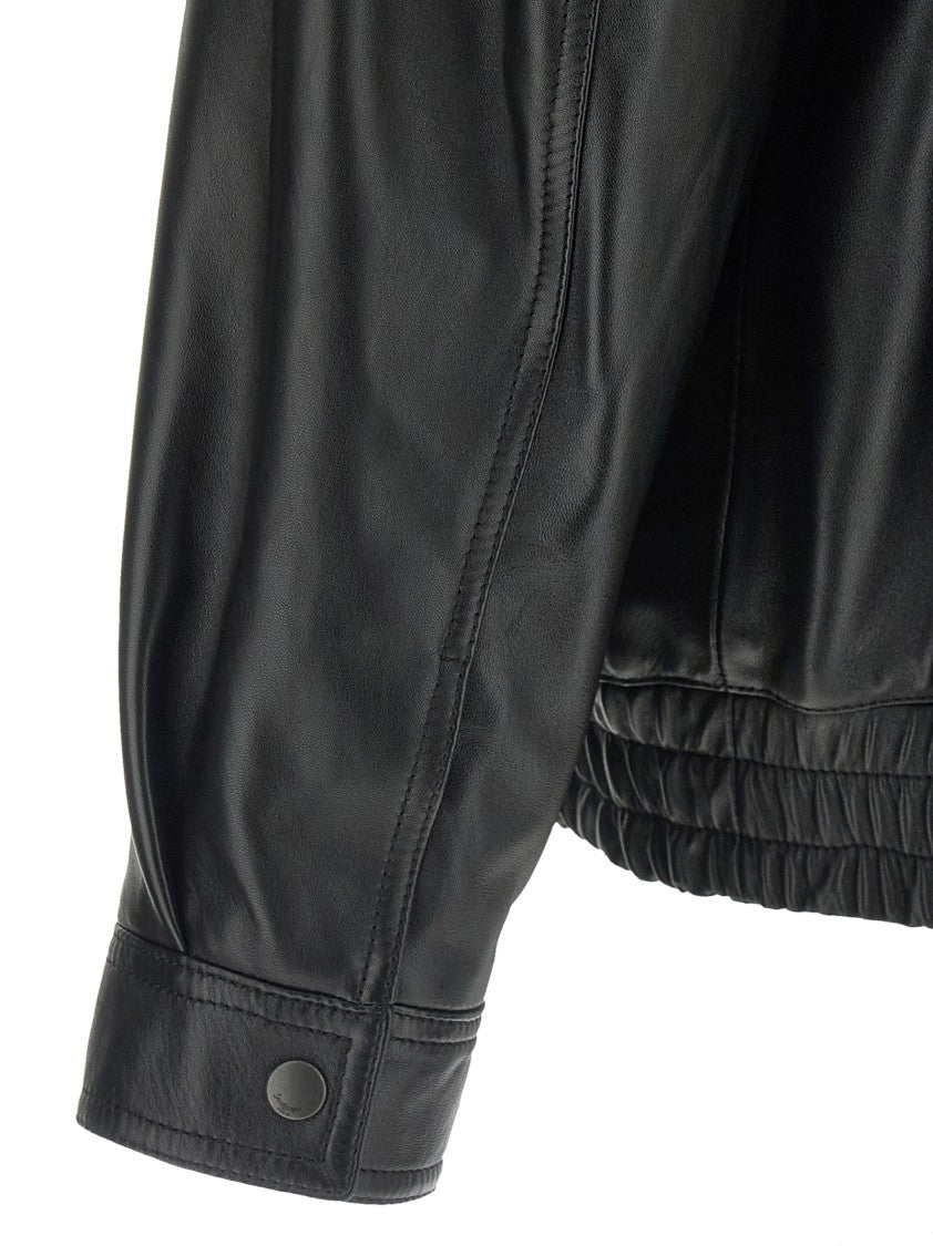 Saint Laurent Leather Bomber Jacket