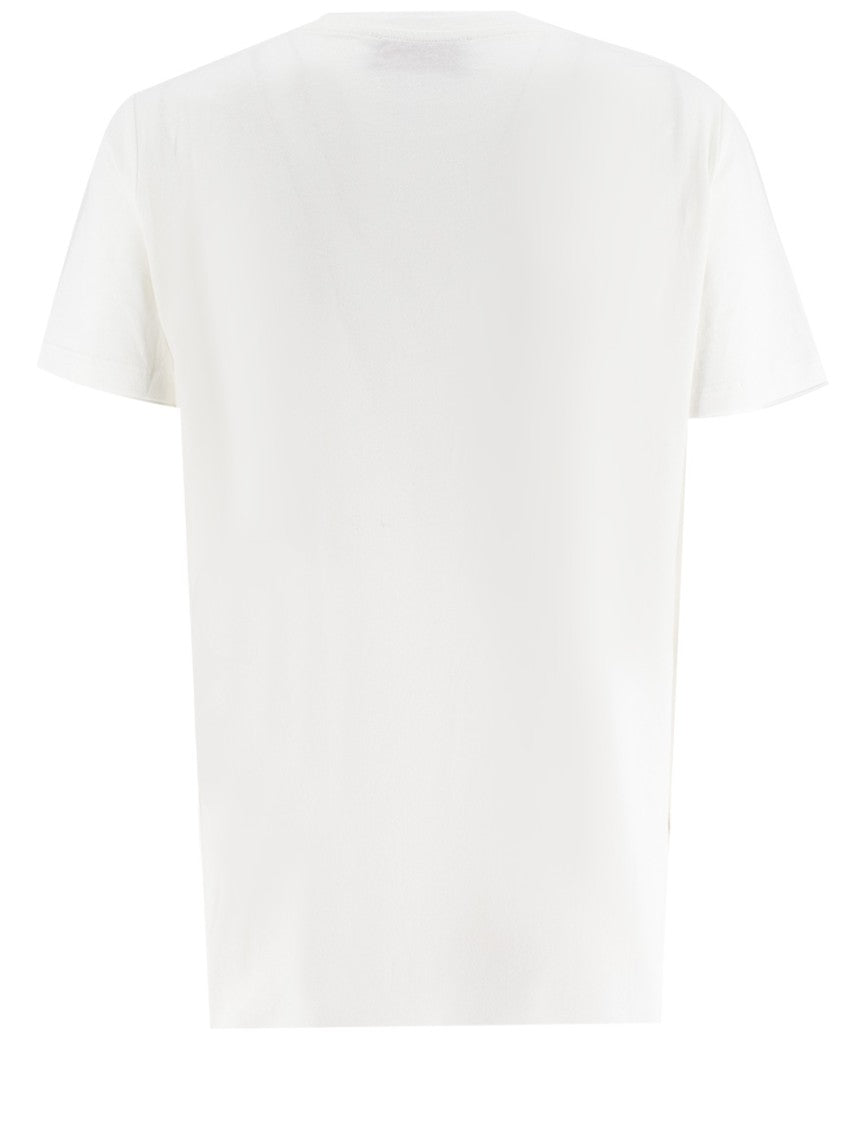 Ermanno Firenze Floral-Embellished Regular Fit T-Shirt