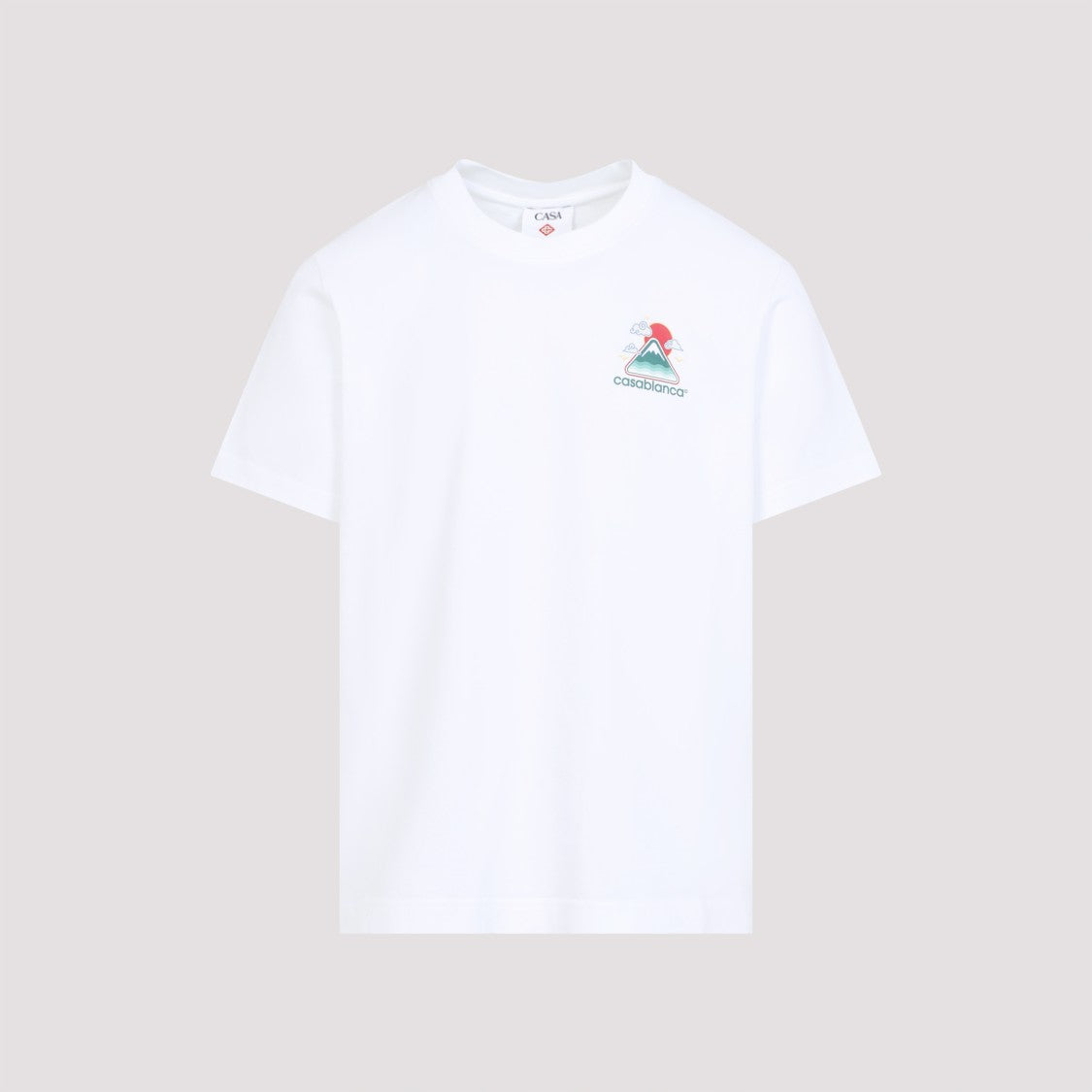 Casablanca White Organic Cotton Mountains Waves Screen T-Shirt