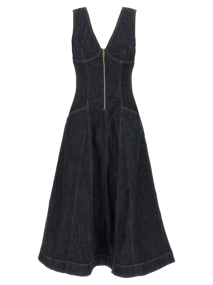 Self-Portrait Indigo Denim Midi' Dress