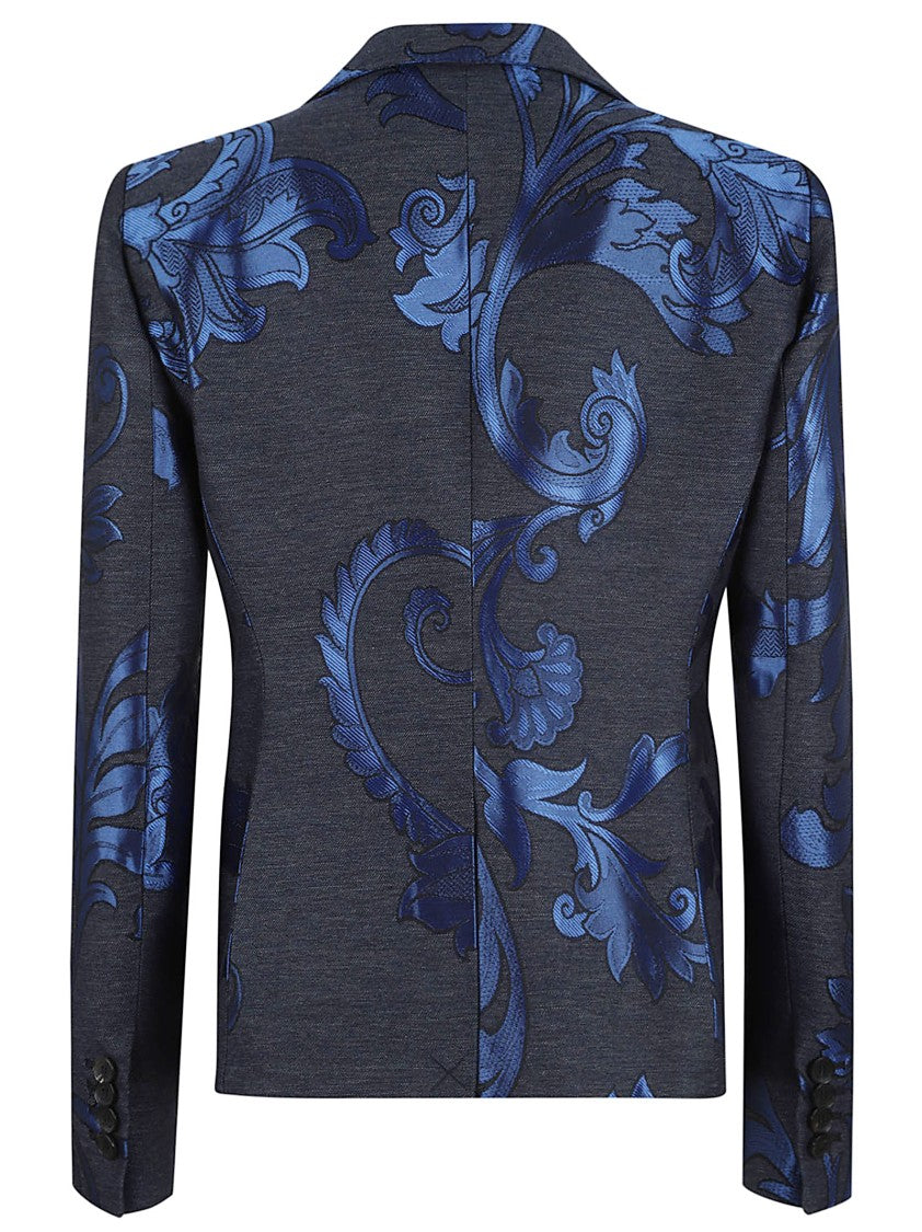 Etro Intricately Patterned Tailored Blazer With Single-Button Closure