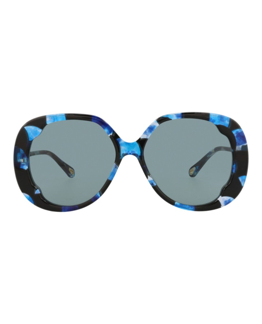 Chloé Round-Frame Recycled Acetate Sunglasses