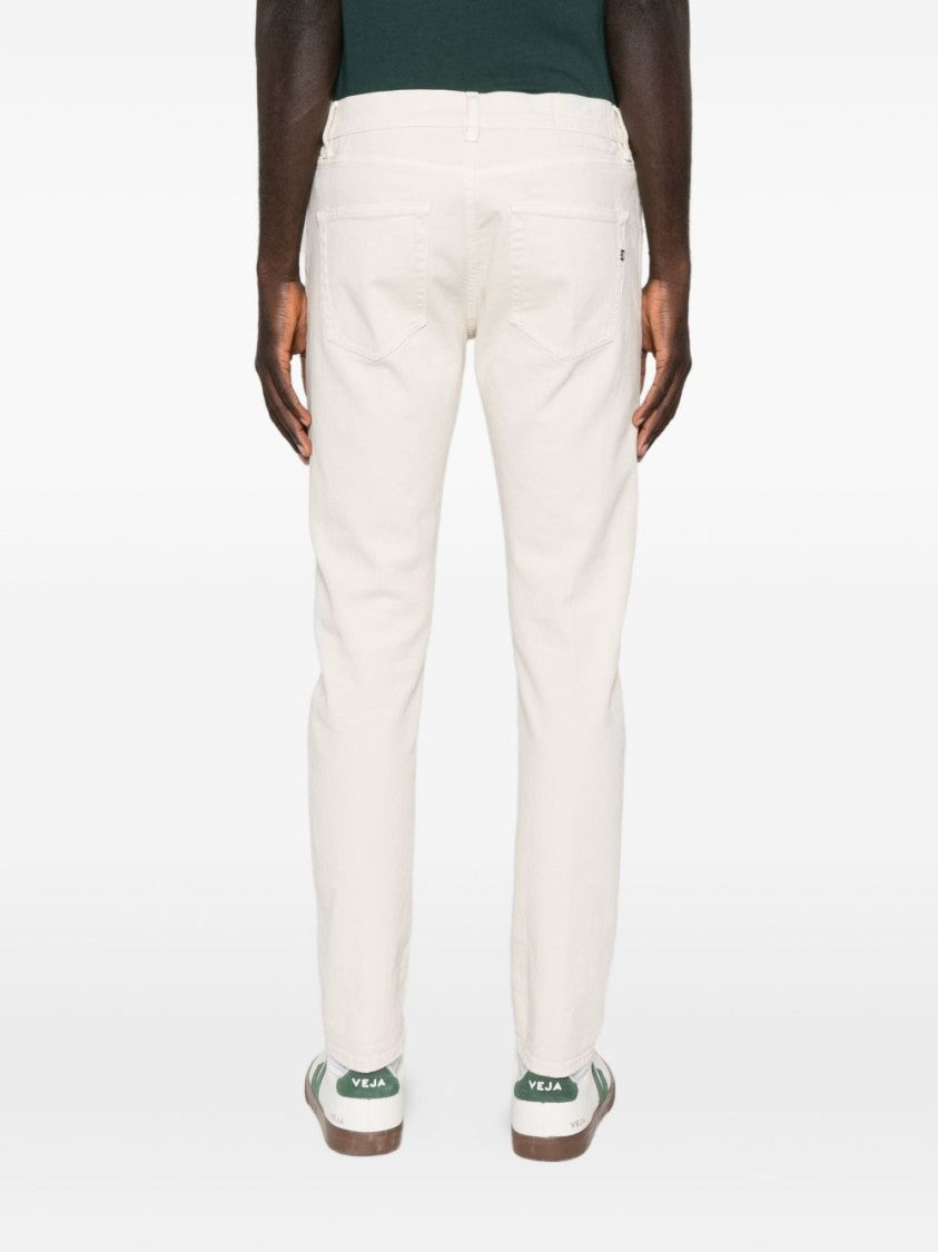 Dondup Classic Straight-Leg Beige Jeans With