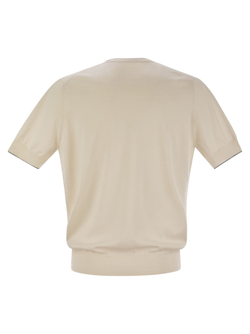 Brunello Cucinelli Short-Sleeved Cotton Jersey With Crew Neck