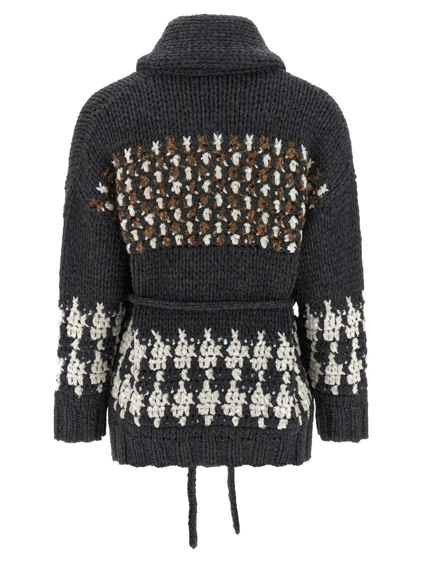 Brunello Cucinelli Thick Cashmere Knit Cardigan