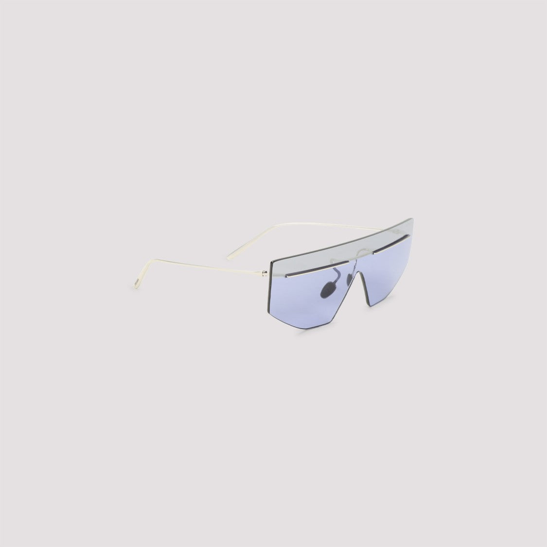 Prada Violet Geometric Lens Metallic Mask Sunglasses