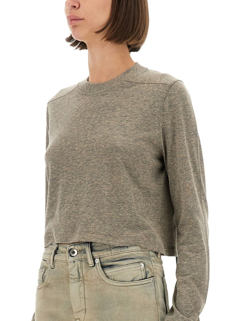 Drkshdw By Rick Owens "Ls Cropped Small Level T" T-Shirt