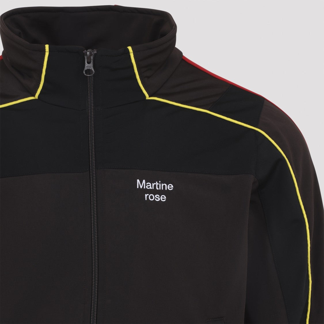 Martine Rose Cropped Black Jacket With Contrasting Piping
