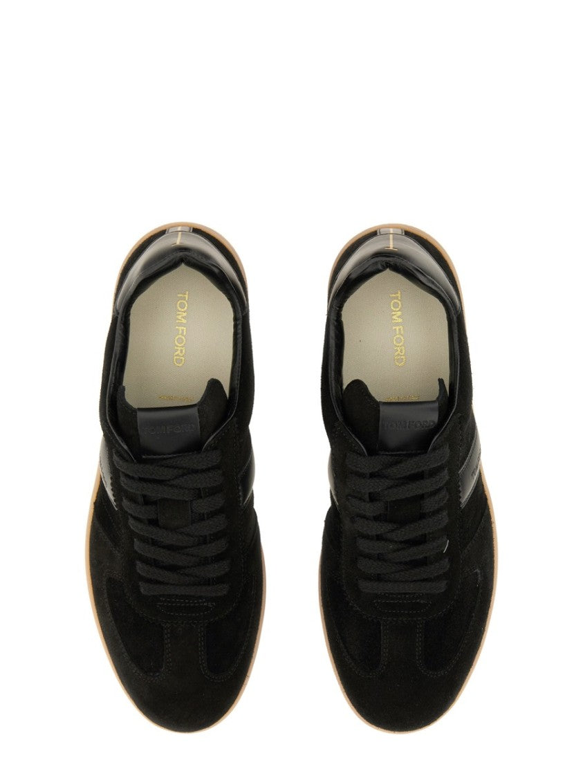 Tom Ford Leather Sneaker With Logo
