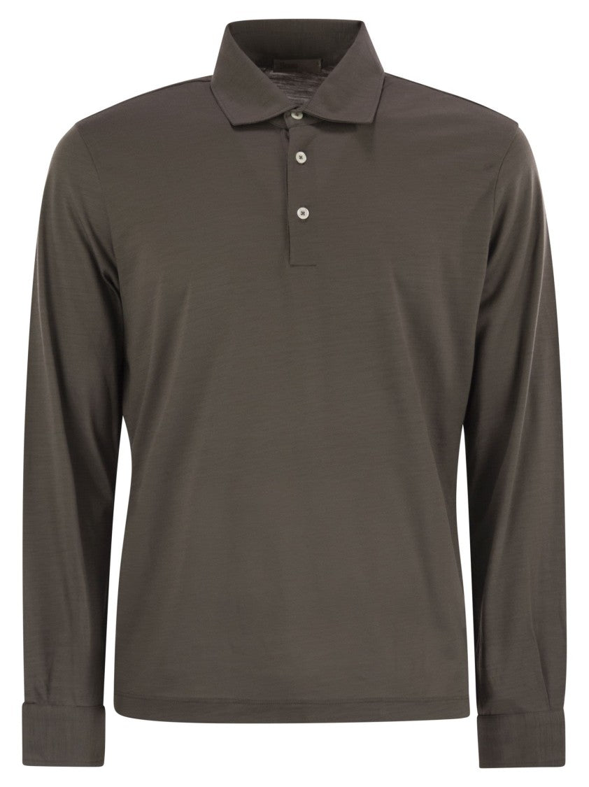 Herno Resort Polo Shirt In Soft Wool Knit
