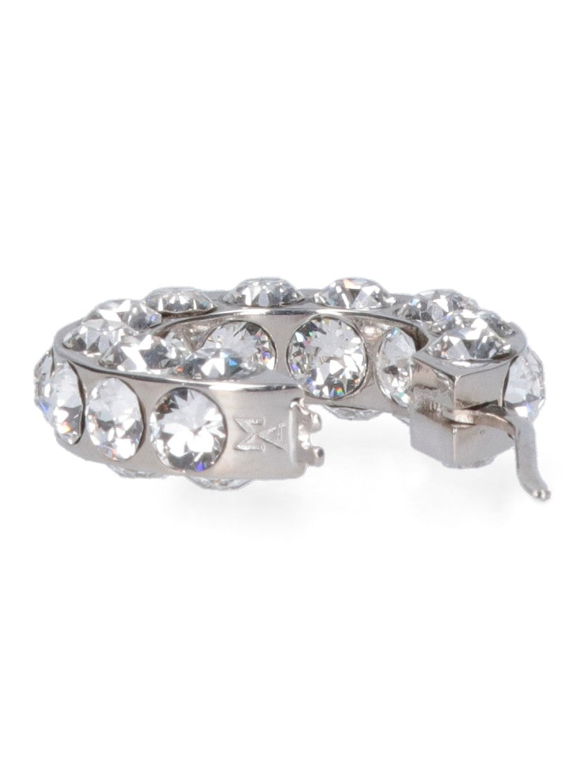 Amina Muaddi "Jahuni" Earrings – Silver