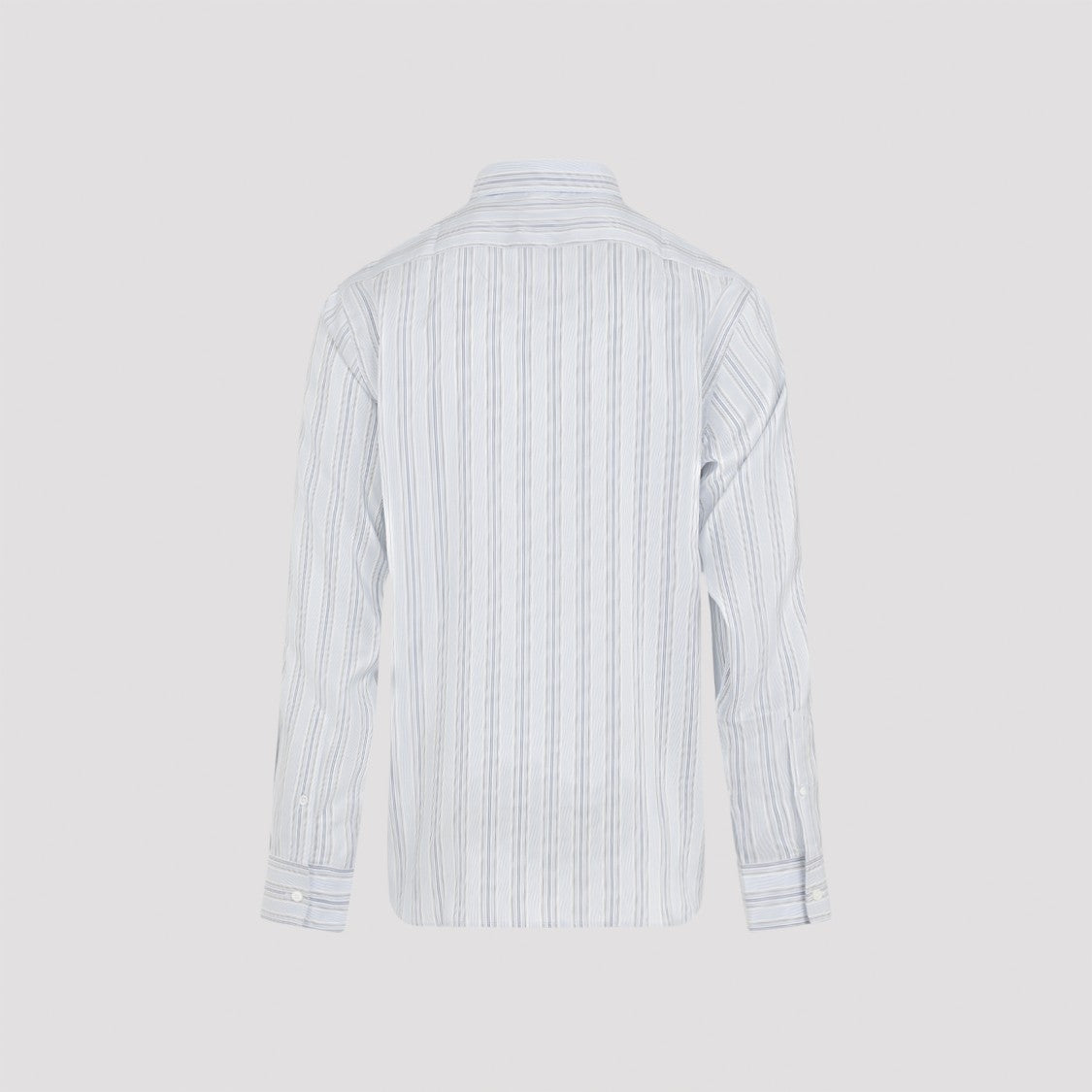 Lanvin Fitted Light Blue Silk Shirt
