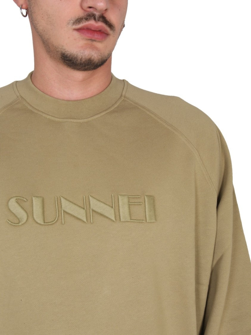 Sunnei Relaxed Fit Brown Sweatshirt