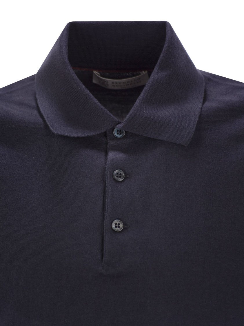 Brunello Cucinelli Lightweight Cotton Knit Polo Shirt