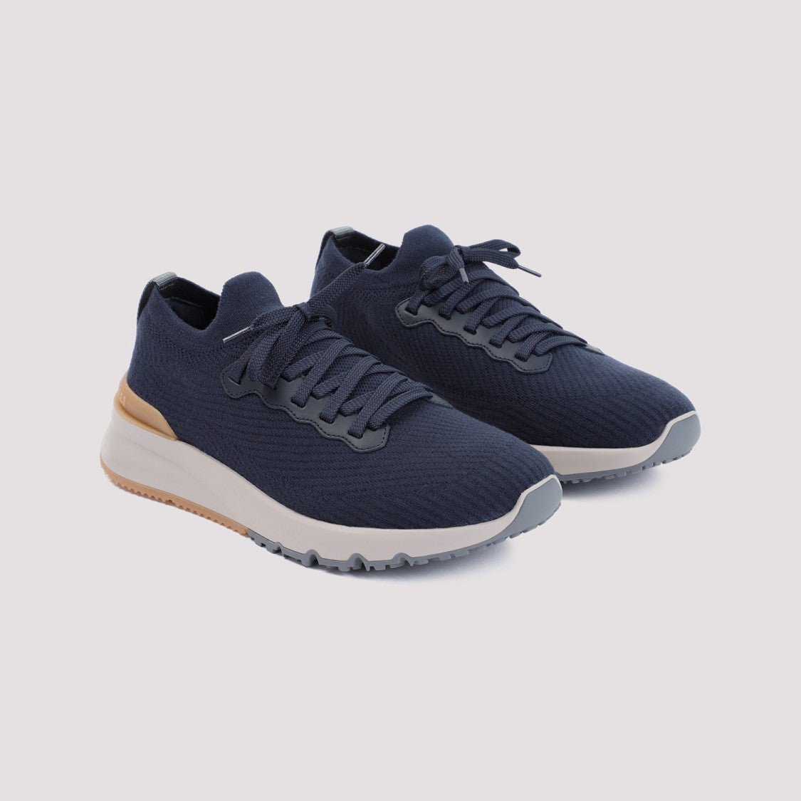 Brunello Cucinelli Navy Wool Shoes