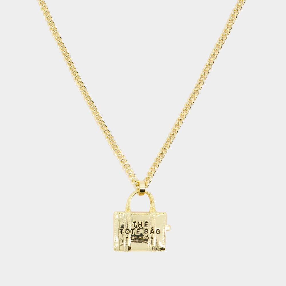 Marc Jacobs The Tote Bag Necklace - Metal - Gold