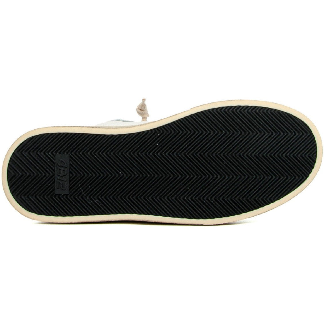 4B12 White Leather Platform Sneakers
