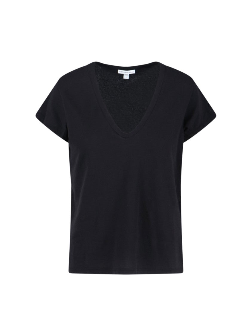 James Perse V-Neck T-Shirt – Black