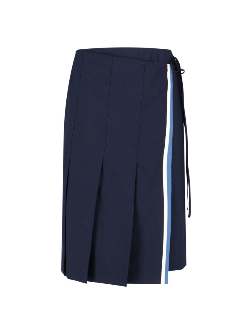 Marni Wallet Skirt Midi – Navy Blue