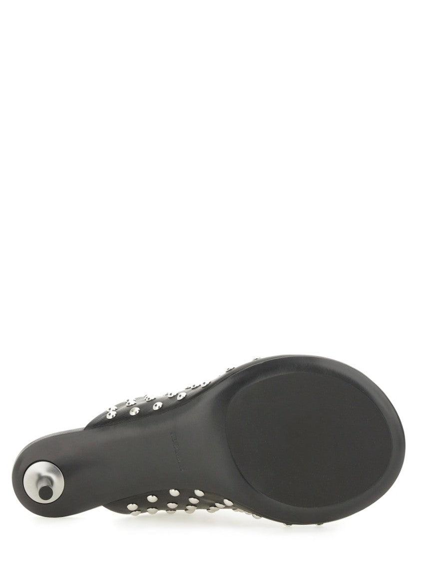 Jil Sander Nappa Leather Mules With Metallic Studs