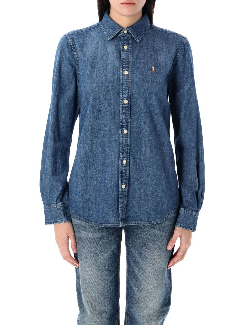 Polo Ralph Lauren Ls Crlte St-Long Sleeve-Button Front Shirt