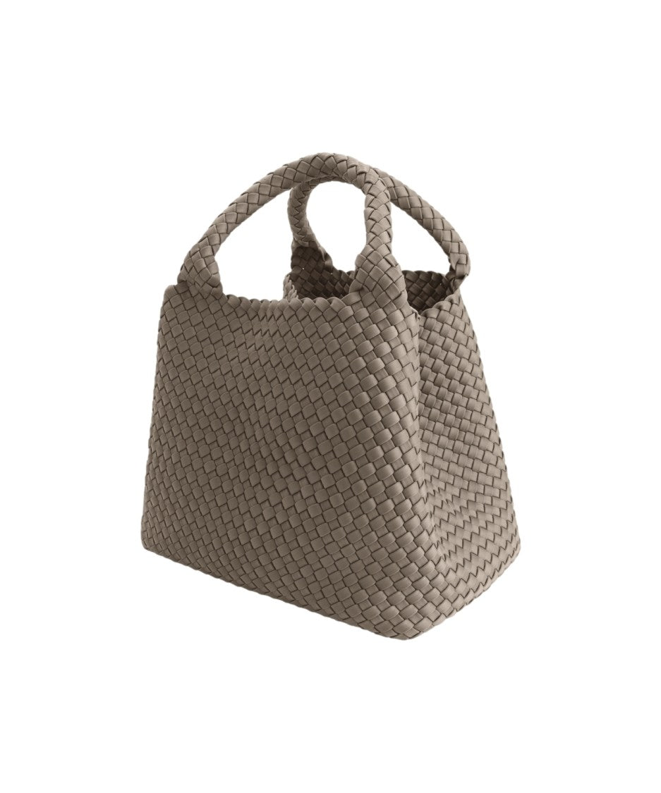 Marrea Woven Grey Neoprene Tote With Spacious Design