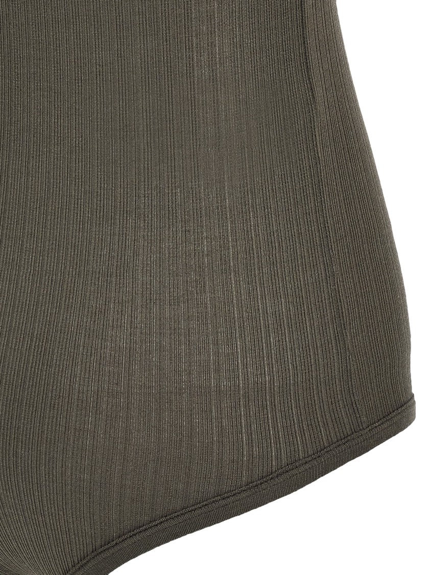 Lemaire Ribbed Viscose And Silk Blend Bodysuit