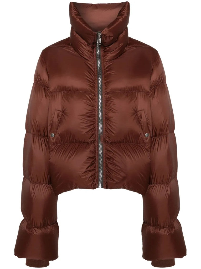 Rick Owens Cropped Red Puffer Jacket