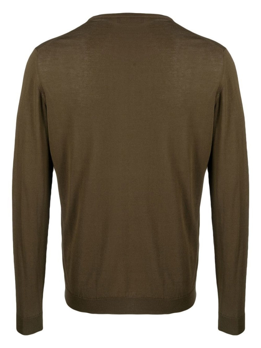 Roberto Collina Round Neck Long Sleeve Knitwear In Soft Cotton