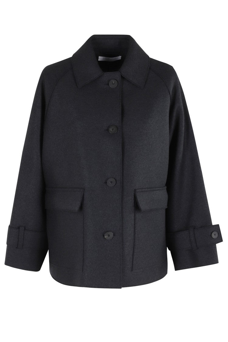 Harris Wharf London Raglan Jacket With Quilted Lining