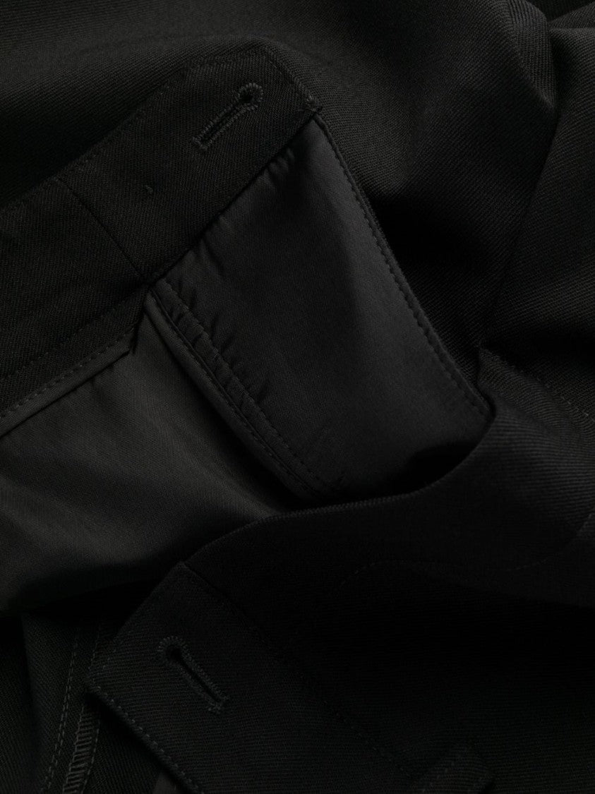 P.A.R.O.S.H. Tailored Black Trousers With Structured Waistband