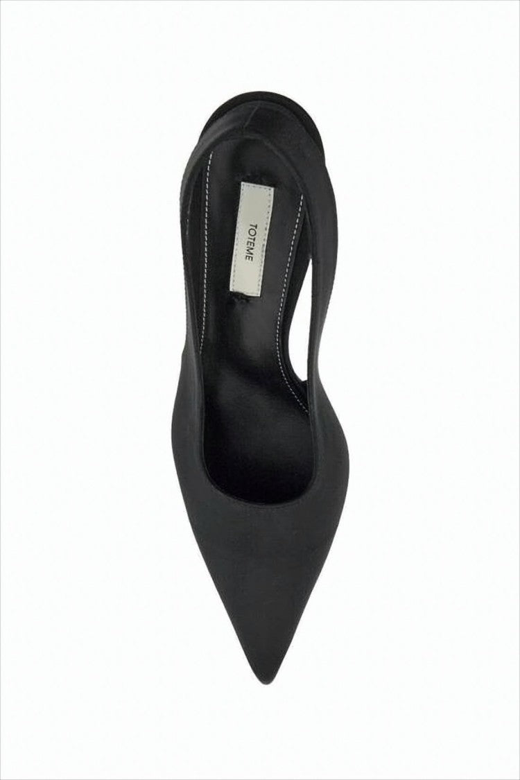 Totême Black Slingback Pumps With Pointed Toe