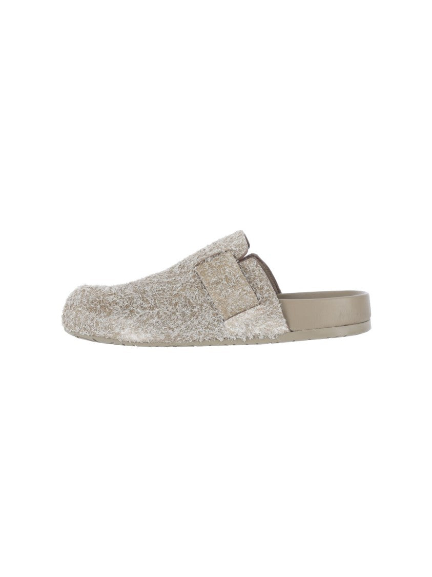Loewe "Ease Buckle" Mules Green