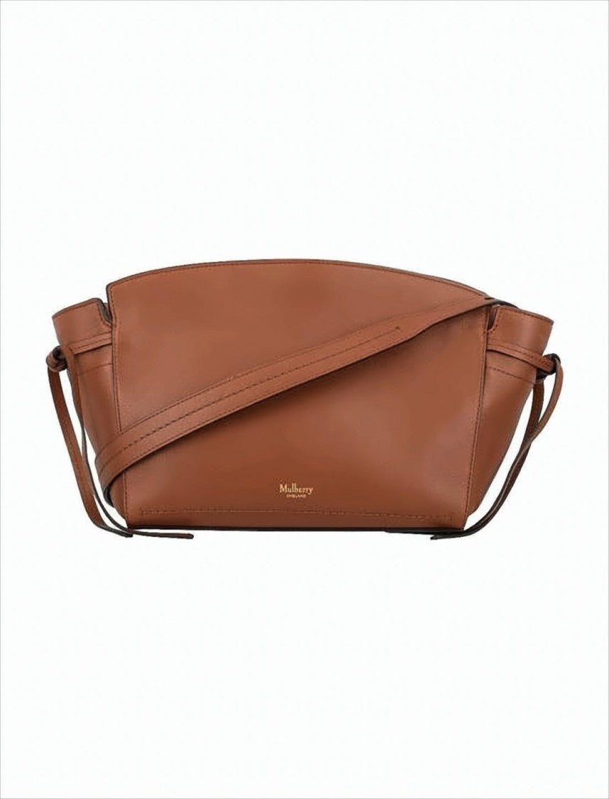 Mulberry Structured Calf Leather Crossbody Bag With Adjustable Strap