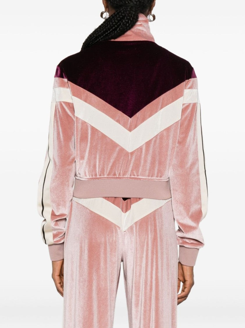 Palm Angels Cropped Velvet Jacket