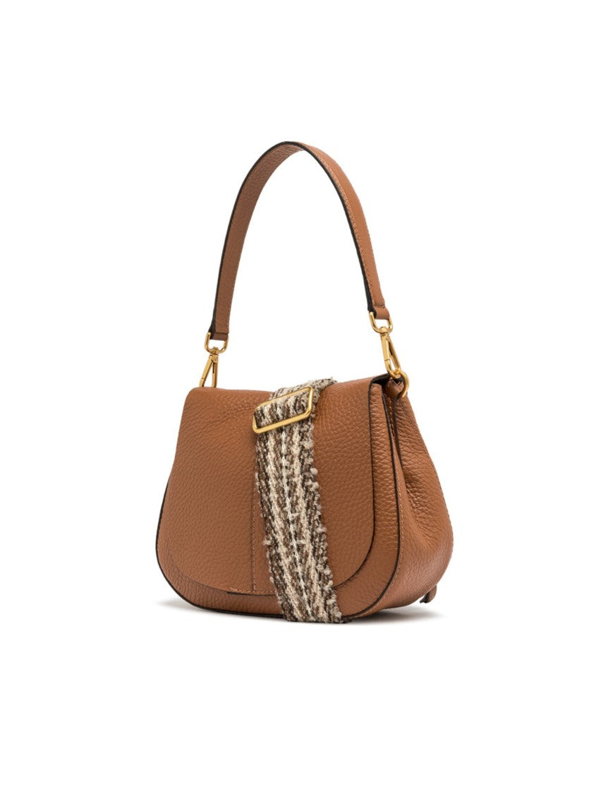 Gianni Chiarini Round Structured Handbag With Maxi Grained Leather