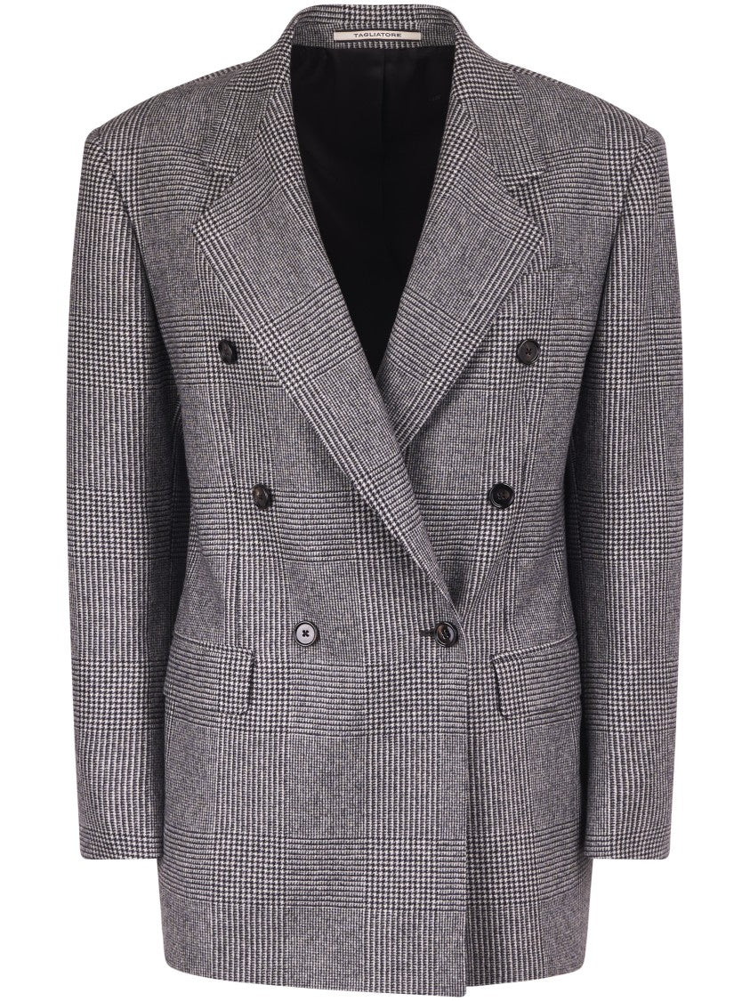 Tagliatore Tailored Virgin Wool Jacket With Notched Lapel