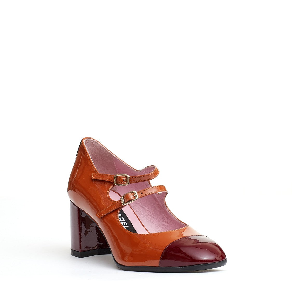 Carel Paris Pump Belt Camel And Bordeaux